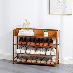 4tiershoerackorganizer4tirebamboostackableshoeshelfstorageorganizerforentrywayhallwayandclosetbrown Urban Country Home Decor 4 tier shoe rack organizer 4 tire bamboo stackable shoe shelf storage organizer for entryway hallway and closet brown urban country home decor