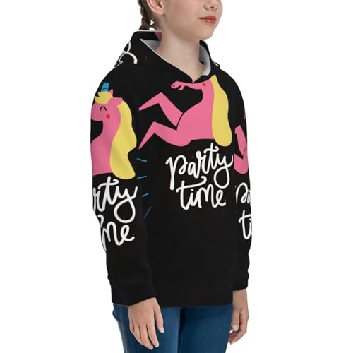 Party time Kid Hoodies Boys Sweatshirts Girls Pullover with Pocket 7