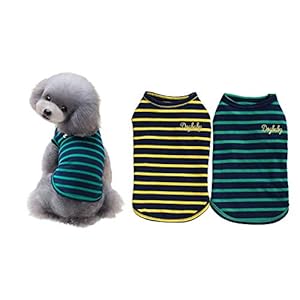 YAODHAOD-Camicia per cani a righe in cotone a...