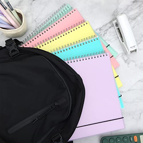 Eoout Dotted Spiral Notebook 5 Pack Large Journals 8.5 X 11 Inches 5 Candy Color 5X5Mm Dot Grid Paper Journal Notebooks For Study And Notes, 80 Sheets/160 Pages #TOP6
