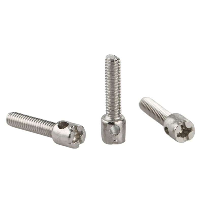 10Pcs M3 M4 M5 M6 Stainless Steel Lead Sealing Screw With Hole for Electric Meter Silver(M6X50MM)