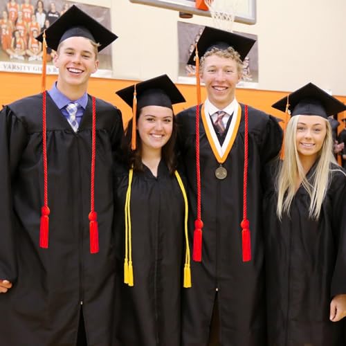 Image of Graduation Honor Cords Red Graduation Cords with Tassels, 67 inch Long for Graduation Students