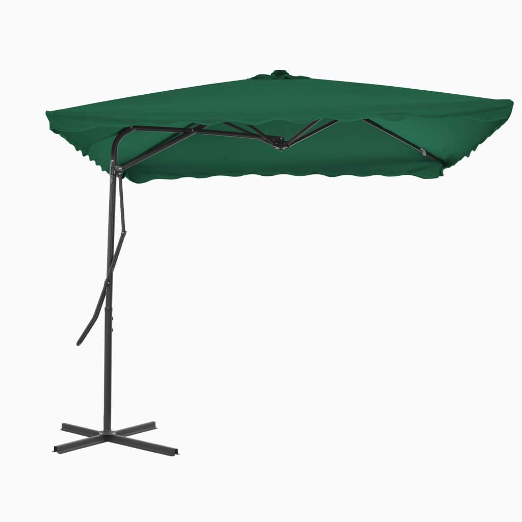 Festnight Parasol Excéntrico Puede Rotar 360 Grados, Apto Como Parasol para Jardín o Sombrilla, 250 x 250 x 230cm Verde