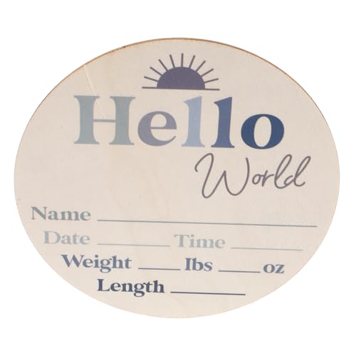 Toyvian Wooden Baby Growth Milestone Blocks Baby Arrival Sign Monthly Milestone Celebrations for Newborns