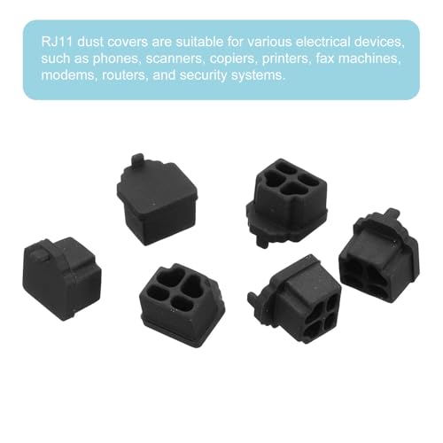 Tapas protectoras de silicona RJ11 para mantener limpio su router doméstico e impresora digital 4