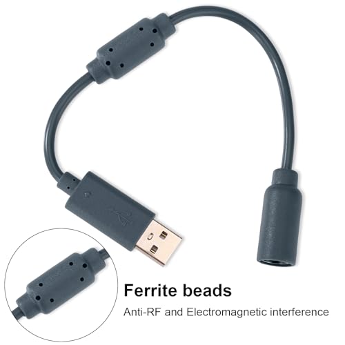 Image of XIHIRCD USB Breakaway Cable, USB Breakaway Cord Replacement for Logitech G920 G923 G27 G29 Driving Force Xbox 360 Controller Thrustmaster Ferrari 458 Spider Racing Wheel Cord (Grey)