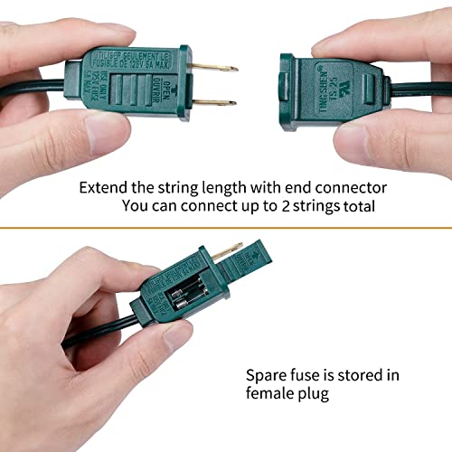 C9 Clear Christmas String Lights - Outdoor Christmas Tree Lights String - Hanging Christmas Roofline Lights - Patio Lights For Outdoor Decor - Green Wire, 25 Feet #TOP2