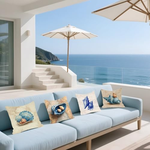 Housse Coussin 65x65cm Taie Oreiller Canapé Jardin Imperméable