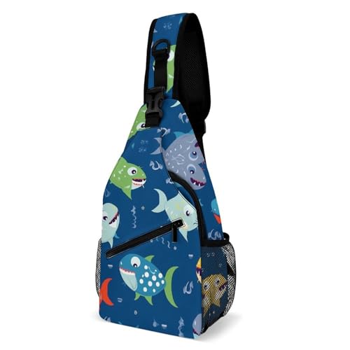 Mochila deportiva tipo bandolera Cute Ocean Fish
