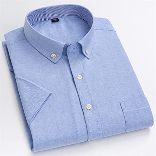 Chemise décontractée à manches courtes homme coton carreaux M
