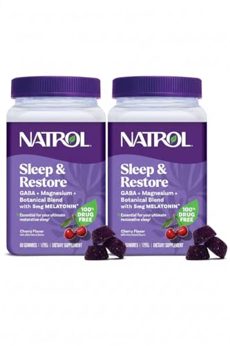 Natrol Sleep + Restore Magnesium Glycinate Blend Gummies with Melatonin