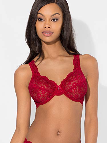 Smart & Sexy Women's Signature Lace Unlined Underwire Bra, No No Red, 36C #TOP2