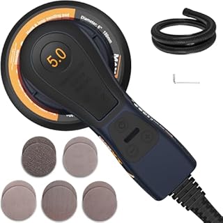 MAXXT Ponceuse Excentrique Sans Balais 5,0 mm 230V avec câblage à trois noyaux - Ponceuse électrique polyvalente avec vitesse variable et 10 disques abrasifs