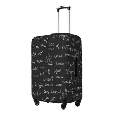 Scientific Math Chalkboard Black Luggage Cover for Suitcase, Suitcase Cover Protector Fit 18-21 Inch Luggage Travel Accessories, S2