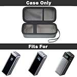 casmilee Case Compatible with Anker 737/735/ 736/717 USB-C Portable Charger Power Bank, Fast Foldable Wall PowerBank Bag for GaN Prime Nano II AC Adapter, Powercore Pocket for Lights Cable (Grey) - Image 2