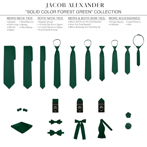 Image of Jacob Alexander Men's Extra Long Solid Color Tie