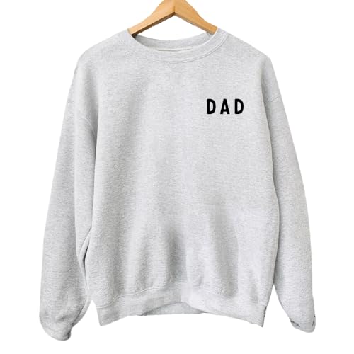 Dad Long Sleeve Crewneck Sweatshirt Dad Letter Print Graphic Shirts Pullover Tops, Daddy, Dada sweatshirt