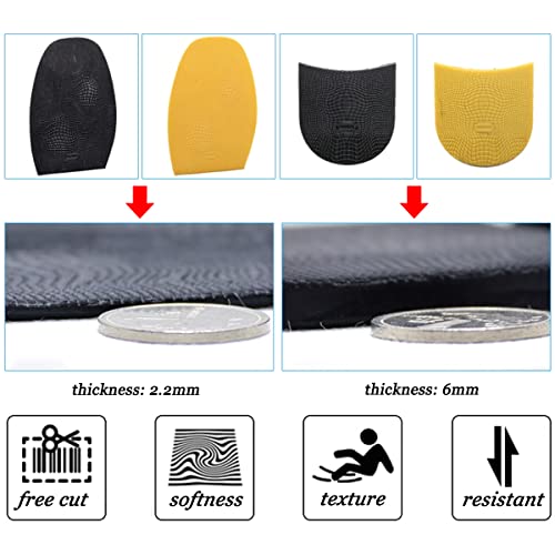 Gulelayar Shoe Repair Rubber Half Sole And Heels For Leather Shoes, Non-Slip Shoe Pads Sole Replacement For Bottom Of Shoes (Black) #TOP4