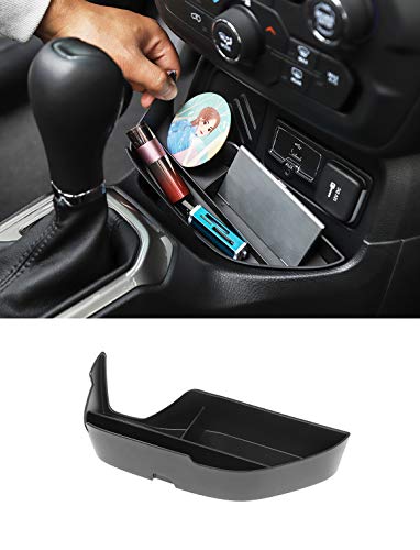 Savadicar GearTray Center Console Organizers Gear Shift Front Storage Tray for 2015-2017 Jeep Renegade, Internal Storage Accessories, Black