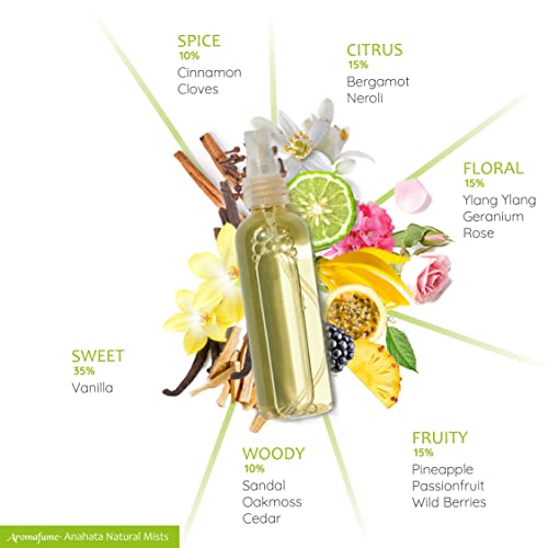 Aromafume Heart Chakra Natural Mist 100ml/3.3 fl oz | Anahata | Aromatherapy Spray for Chakra Balance | Rose & Bergamot Extracts | Essential Oil Spray for Meditation, Yoga, Reiki - Image 5