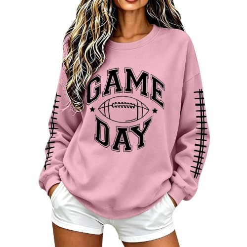 Game Day Outfits for Women Football Long Sleeve Graphic Cheer Outfits