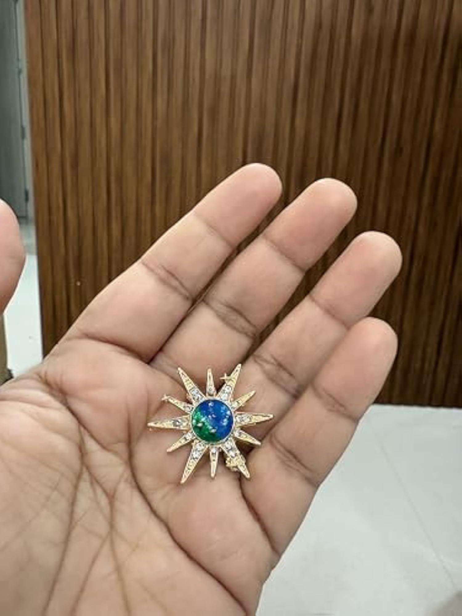 Celestial Starburst Brooch Pin for Women & Men, Luxury Accessory