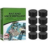 Mice Rodent Repellent, 8Pcs Natural Peppermint Oil Mouse Repellent, Effective Rodent for Car Engine Cabinet Indoor & Outdoor Garage, Safe for Pets and Family Peppermint Oil Spray for Rodents