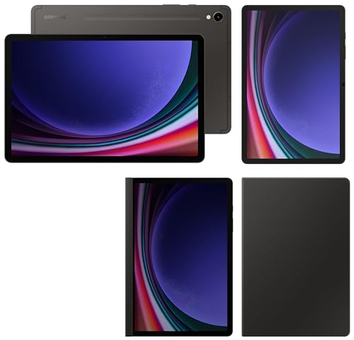 Image of Samsung Galaxy Tab S9 RAM 8 GB, ROM 128 GB Expandable, S Pen in-Box, Wi-Fi + 5G Tablet, Gray with S9 Screen Protector, Transparent & S9 Privacy Screen, Black & S9 Book Cover Keyboard, Black