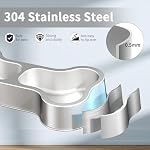Stainless Steel Dog Food Bowl Bone Shape Dog Dual Dish for Food and Water Metal Pet Bowl Funny Puppy Feeding Bowl Suitable Small Medium-Sized Dogs Cats Double Bowl Sturdy and Durable Non-Slip
