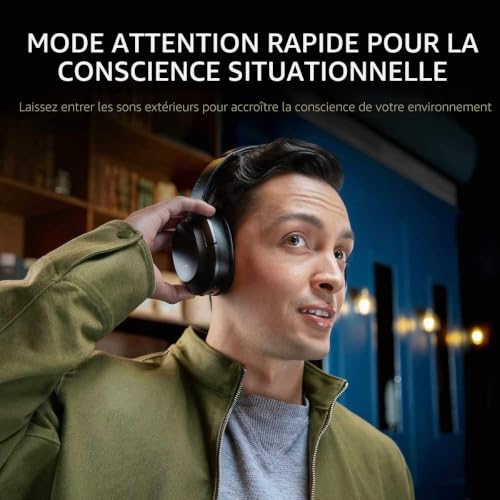 Razer Opus Casque de jeu sans fil avec son ANC et THX-Hi-Fi, RZ04-03430100-R3U1