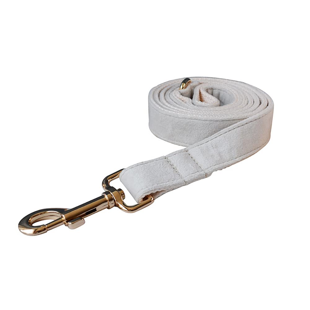 Juego de collar y correa para perro, collar y correa de terciopelo con hebilla de liberación rápida, collares ajustables para perros pequeños, medianos y grandes, para caminar y correr (collar: 7.9
