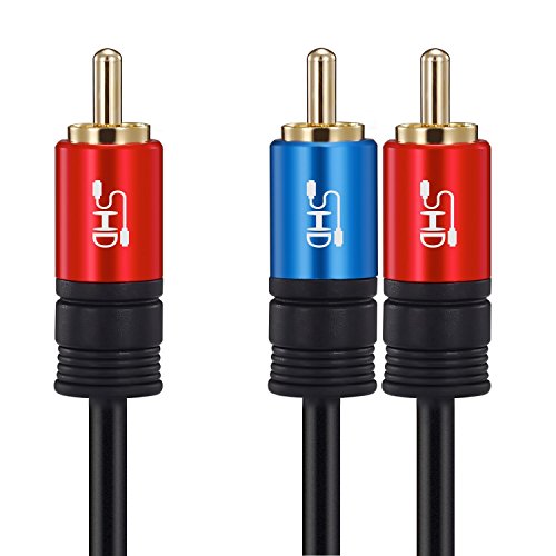 Shd Rca To 2Rca Subwoofer Cable Audio Cable 2Rca To 1Rca Bi-Directional Rca Y Adapter Premium Sound Quality Dual Shielded With Gold Plated Connectors-6Feet #TOP6
