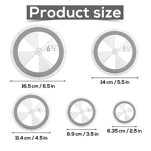 5pcs Circle Ruler Quilting Template Set - Image 2