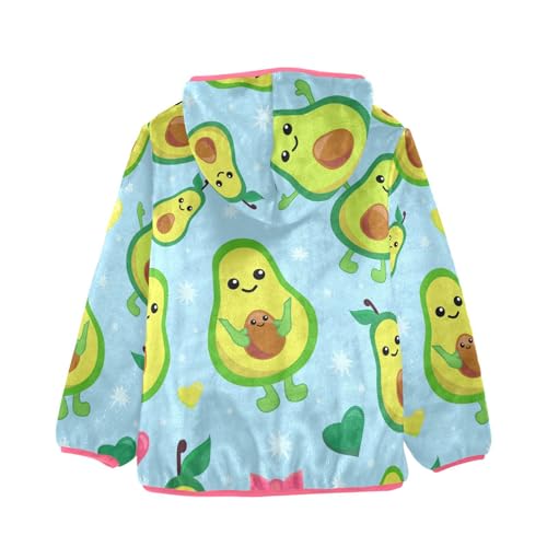 OTVEE Cartoon Avocado Fruits Kids Hoodie Jacket Fall Spring Full Zip Warm Outwear Coat2