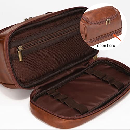 Personalized Toiletry Bag For Men, Husband, Boyfriend, Dad Large Capacity Leather Travel Dopp Kit Handcrafted Custom Name Unique Gift For Birthday| Fathers Day| Anniversary| Wedding Groomsmen Gifts 4 Personalized Toiletry Bag For Men, Husband, Boyfriend, Dad Large Capacity Leather Travel Dopp Kit Handcrafted Custom Name Unique Gift For Birthday| Fathers Day| Anniversary| Wedding Groomsmen Gifts