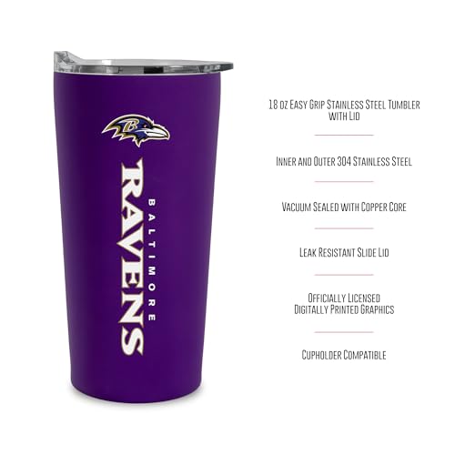 Image of Rico Industries NFL Football Soft Touch, Easy Grip Tumbler