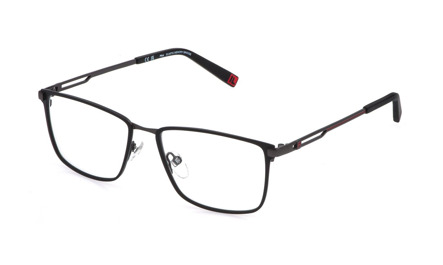 Fila, gafas de vista (VFID17), color: MATT GUN METAL WITH MATT BLACK PARTS, 54/17/145, (Male)