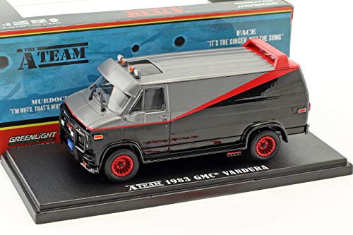 Greenlight B.A.'s GMC Vandura Baujahr 1983 TV-Serie Das A-Team (1983-87) schwarz / rot / grau 1:43