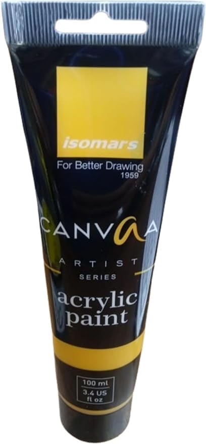 Canvaa Acrylic Paint 100ml Vibrant Pigmented & Fadeproof Colors - ARTIST SERIES - For Canvas Painting, Scrap Book, Paper Board, Wood & Terracotta Amarillo Ocre