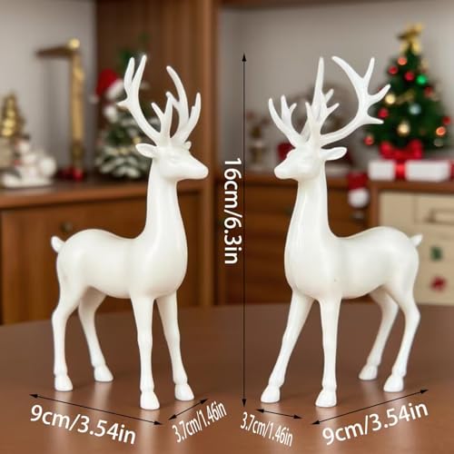 PANFHGFG Figurines de Rennes réalistes, décorations de noël, Animaux, A – vue 3