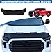Car Engine Bonnet Hood Protector Bra Compatible with Toyot@ Tundra/Sequoia 2022-2025 Leather Front Bonnet Hood Bra Protective Cover，Car Engine Cover Bra Protector Cover Accessories (Black A)