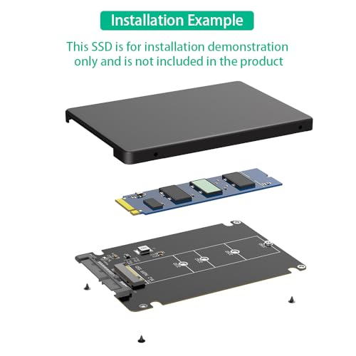 Carcasa para SSD M.2 a SATA 2.5'' B y M Key 6Gbps miniatura 6