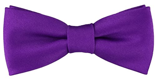 TigerTie - Kleinkinder Baby Fliege in lila mit Gummizug 29 bis 40 cm Halsumfang verstellbar + Aufbewahrungsbox