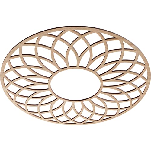 Image of Ekena Millwork 26 inchOD x 8 7 /8 inchID x 1 /4 inchT Cannes Wood Fretwork Pierced Ceiling Medallion, Alder