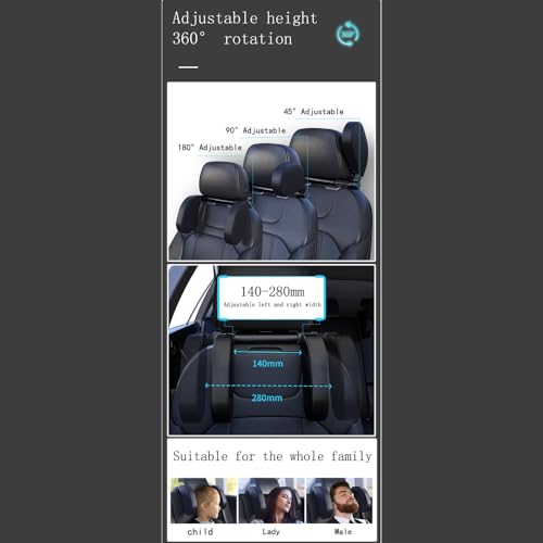 Moniss Travesseiro de encosto de cabeça para carro, espuma de memória, suporte para cabeça e pescoço