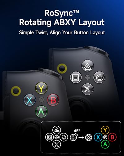 Image of EasySMX M20 Mobile Game Controller for Android, iPhone 15 /16 /17 & iPad Mini 6 /7, Dual ABXY Switch, Hall Anti-Drift Joysticks, Dual Triggers, 1000Hz Polling Rate, Plug And Play, Ideal for Soccer and Other Mobile Games,Black