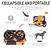 Heavy Duty Collapsible Pet Bike Trailer with All-Terrain Wheels & Universal Hitch(Black+Orange)