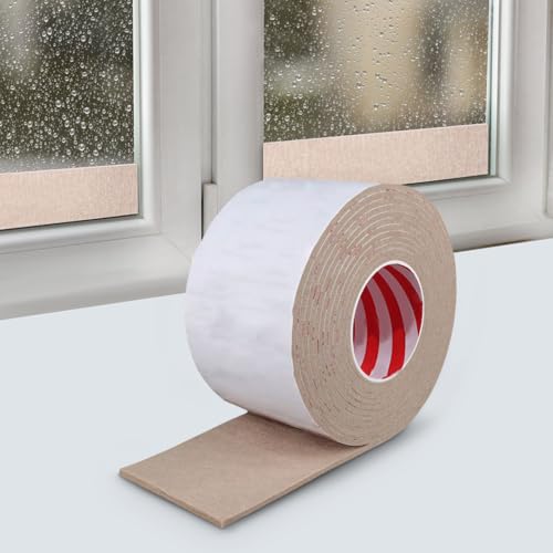 Anti-Condensation Water Absorption Strip for Windows, Water Absorber, Window Glass Water Absorbent Sticker, Window Condensation Prevention,Cut-to-fit Length and Shape, Keeps Your Home Dry