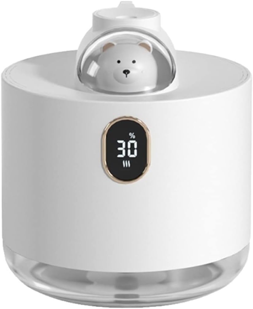 PEROW 500ml Cute Pet Humidifier,Home Office Bedroom Car Large Capacity Humidifier,Large Screen Real-time Display (Color : Green)