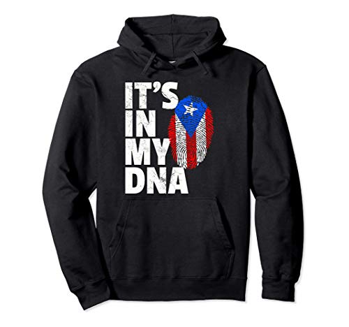 IT'S IN MY DNA Puerto Rico Flag Rican National Pride Roots Pullover Hoodie